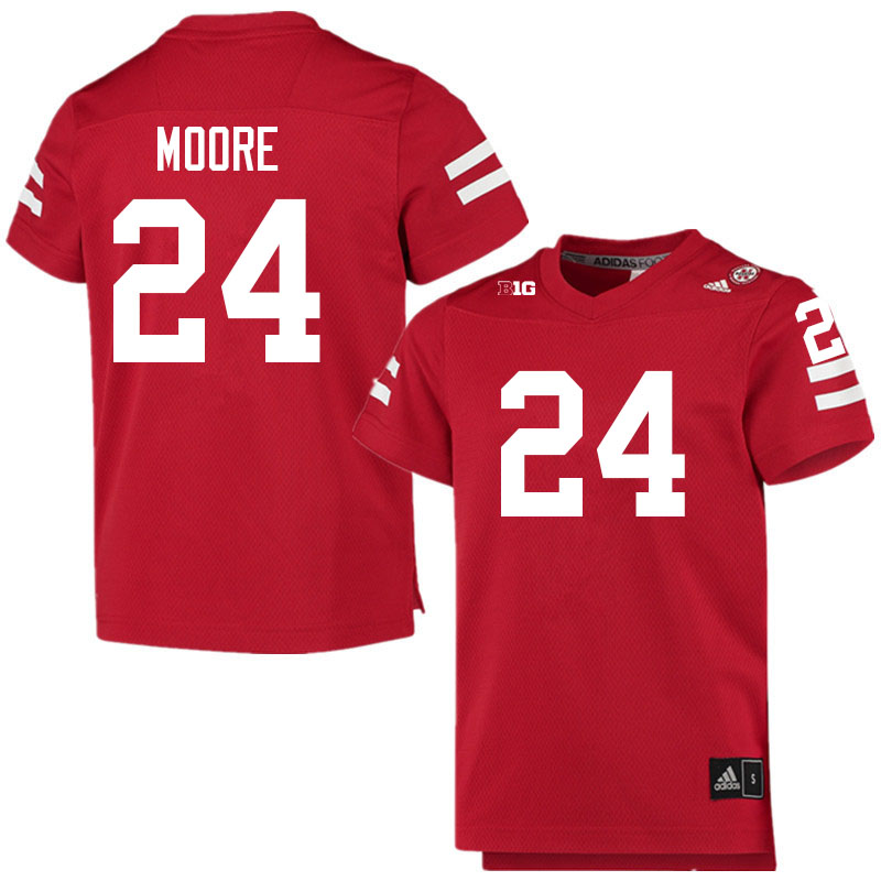 Men #24 Brandon Moore Nebraska Cornhuskers College Football Jerseys Sale-Scarlet